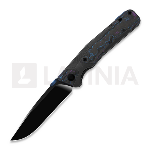 Kizer Cutlery Sable Chief K390 folding knife, Damtanium CF & Black Ti, Matte DLC Ultra