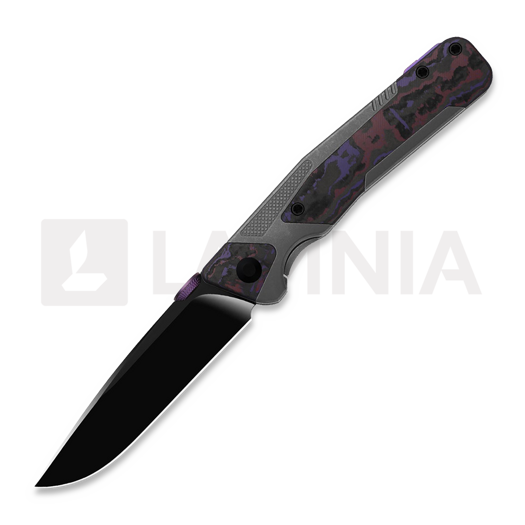 Складной нож Kizer Cutlery Sable Chief K390, Purple Haze CF & Dark Grey Ti, Matte DLC Ultra