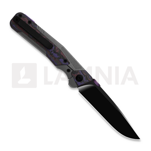Складной нож Kizer Cutlery Sable Chief K390, Purple Haze CF & Dark Grey Ti, Matte DLC Ultra