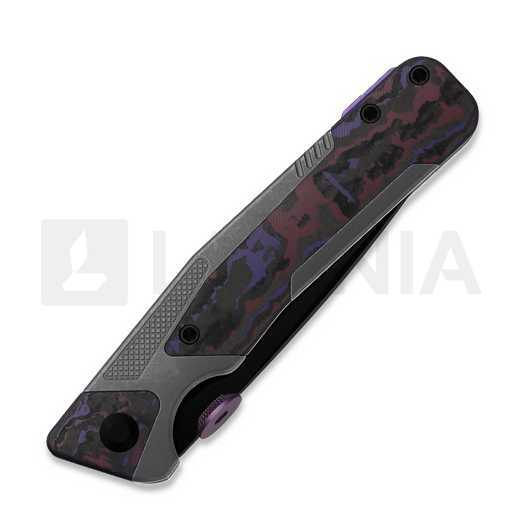 Складной нож Kizer Cutlery Sable Chief K390, Purple Haze CF & Dark Grey Ti, Matte DLC Ultra