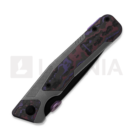 Складной нож Kizer Cutlery Sable Chief K390, Purple Haze CF & Dark Grey Ti, Matte DLC Ultra