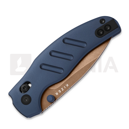 Kizer Cutlery Sheepdog C01C Elmax folding knife, Blue Aluminum, Sunset Metal PVD