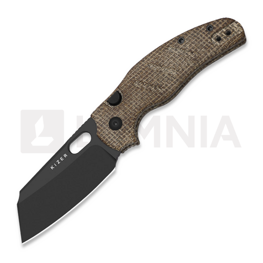 Kizer Cutlery Sheepdog C01C Elmax 접이식 나이프, Brown Micarta, DLC