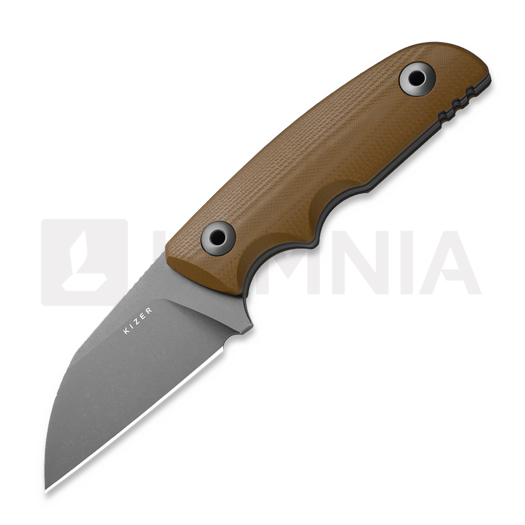 Kizer Cutlery Snick AEB-L veitsi, Brown G-10, Stonewashed