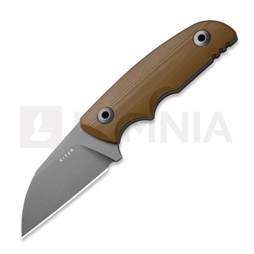 Kizer Cutlery Snick AEB-L veitsi, Brown G-10, Stonewashed
