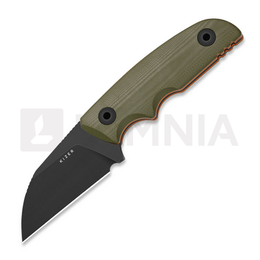Kizer Cutlery Snick AEB-L kniv, OD Green G-10, Black Stonewash