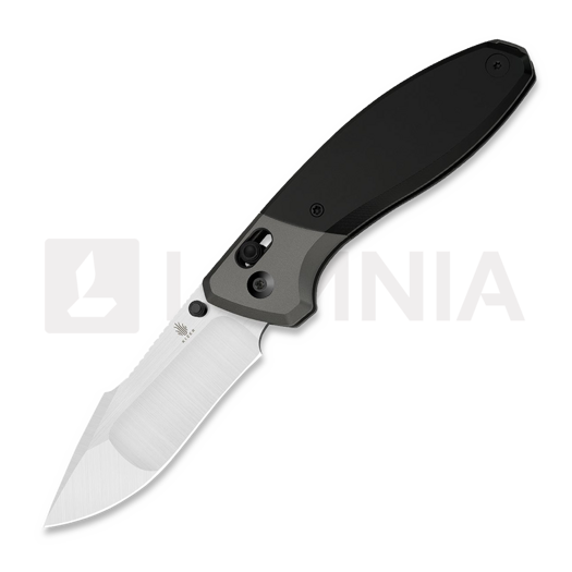 Kizer Cutlery Staffi S45VN folding knife, Black/Gray Titanium, Hand Brushed