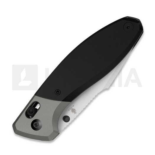 Kizer Cutlery Staffi S45VN k&auml;&auml;nt&ouml;veitsi, Black/Gray Titanium, Hand Brushed