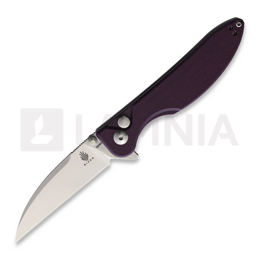 Kizer Cutlery Sway Back Button Lock Purple összecsukható kés