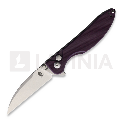Kizer Cutlery Sway Back Button Lock Purple Taschenmesser