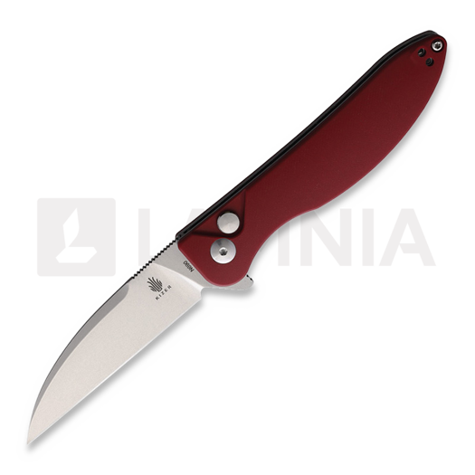 Kizer Cutlery Sway Back Button Lock folding knife, red