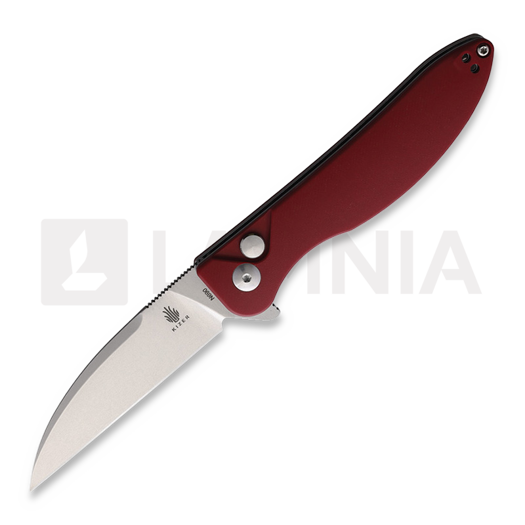 Kizer Cutlery Sway Back Button Lock 접이식 나이프, 빨강