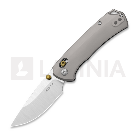 Kizer Cutlery T1 CD M390 folding knife, Gray Titanium, Satin