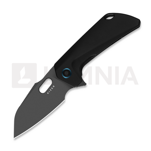Kizer Cutlery Takahe S35VN סכין מתקפלת, Black Titanium, Matte DLC Ultra