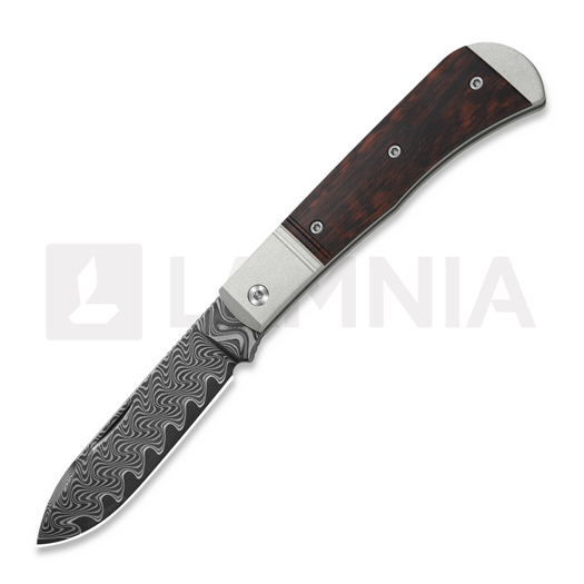 Складной нож Kizer Cutlery Trestle D Damascus, Gray Aluminum & Leopardwood