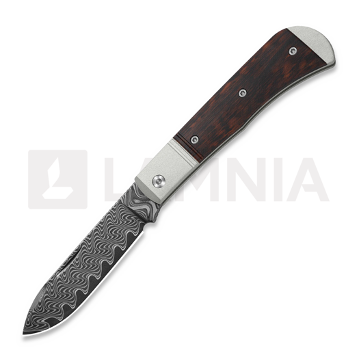 Складний ніж Kizer Cutlery Trestle D Damascus, Gray Aluminum & Leopardwood