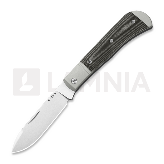 Liigendnuga Kizer Cutlery Trestle D Nitro-V, Gray Aluminum & Norplex Ultrex Micarta