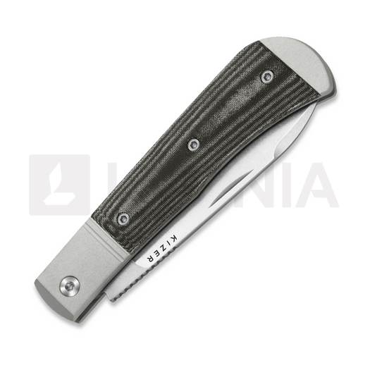 Coltello pieghevole Kizer Cutlery Trestle D Nitro-V, Gray Aluminum & Norplex Ultrex Micarta