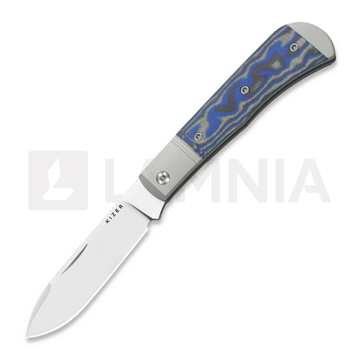 Kizer Cutlery Trestle D Nitro-V kääntöveitsi, Gray Aluminum & Vortex Micarta, Satin