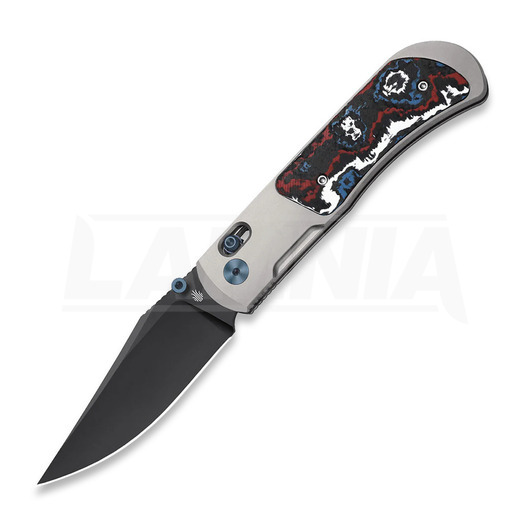 Kizer Cutlery Tycho M390 Clip Point 折り畳みナイフ, Gray Ti & Fat Carbon, Black DLC