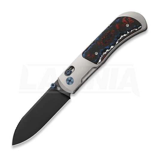 Kizer Cutlery Tycho M390 Drop Point 접이식 나이프, Gray Ti & Fat Carbon, Black DLC