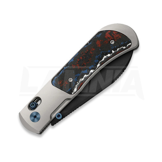 Kizer Cutlery Tycho M390 Drop Point kääntöveitsi, Gray Ti & Fat Carbon, Black DLC
