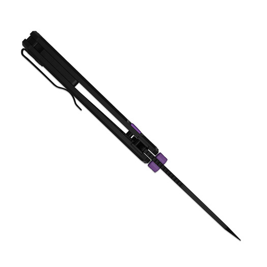 Kizer Cutlery Wharning S45VN 折り畳みナイフ, Black Aluminum & B/W Norplex UltreX, PVD