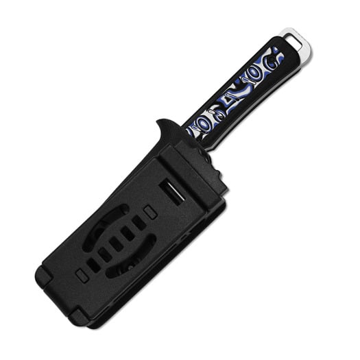 Cuțit Kizer Cutlery Whiskey Jack AEB-L, Black/Blue/White Vortex Micarta, Satin