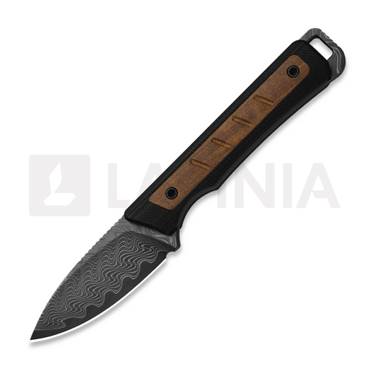 Cuchillo Kizer Cutlery Whiskey Jack Damascus, Black G-10 & Mkuruti