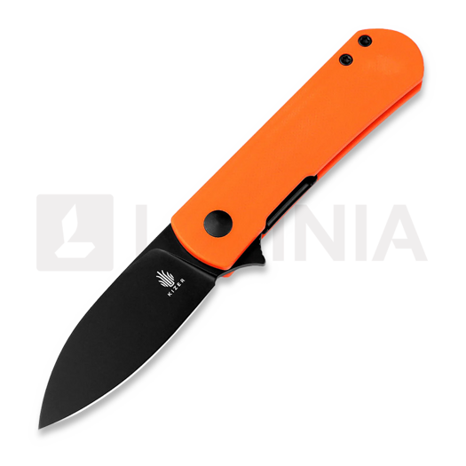 Kizer Cutlery Yorkie Nitro-V 접이식 나이프, Orange G-10
