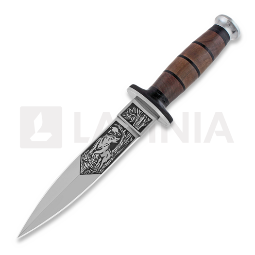 Кинджал Kizlyar Ko-1, leather-wood, artwork