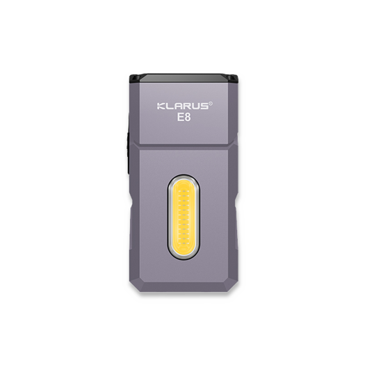 Klarus E8 flashlight, purple