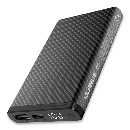 Klarus K5 Carbon Fiber Waterproof Power Bank 10000 mAh