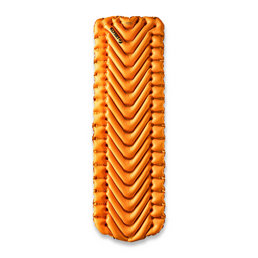 Klymit Insulated Static V Lite inflatable sleeping pad, mango orange