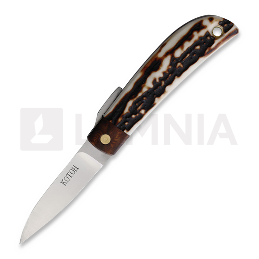 Kotoh Knives Folder Stag D2 folding knife