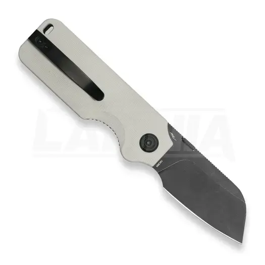 Kubey Boxer Linerlock Black Blade folding knife, white