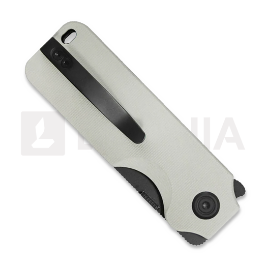 Kubey Boxer Linerlock Black Blade kääntöveitsi, white