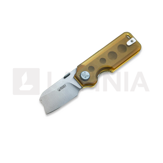Kubey Boxer Linerlock Black Blade kääntöveitsi, white