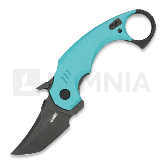 Coltello pieghevole Kubey Jaw Karambit - Tiffany Blue G10