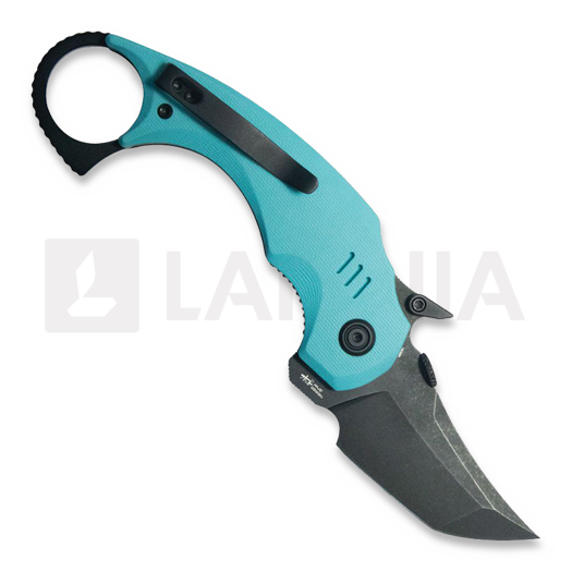 Coltello pieghevole Kubey Jaw Karambit - Tiffany Blue G10