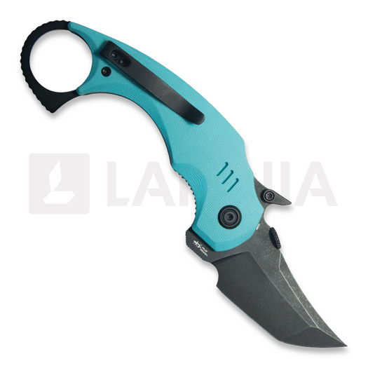 Kubey Jaw Karambit - Tiffany Blue G10 folding knife