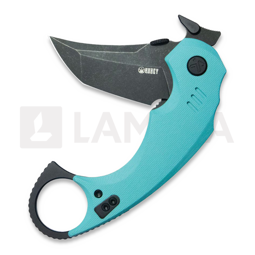 Coltello pieghevole Kubey Jaw Karambit - Tiffany Blue G10