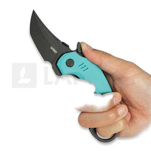 Coltello pieghevole Kubey Jaw Karambit - Tiffany Blue G10