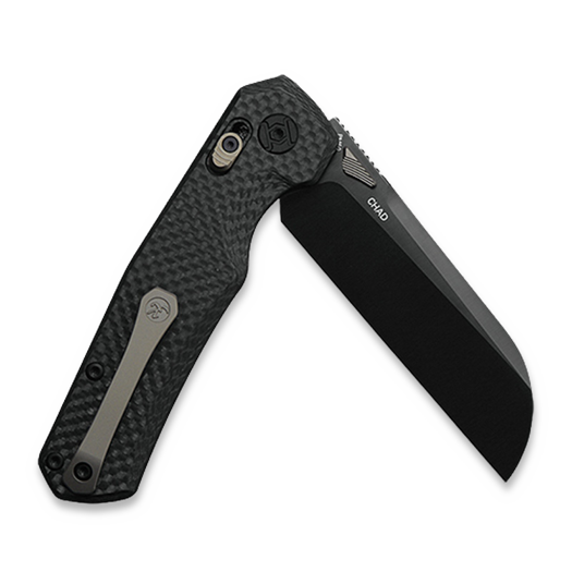 Kunwu Knives Chad - Carbon Fiber - DLC k&auml;&auml;nt&ouml;veitsi