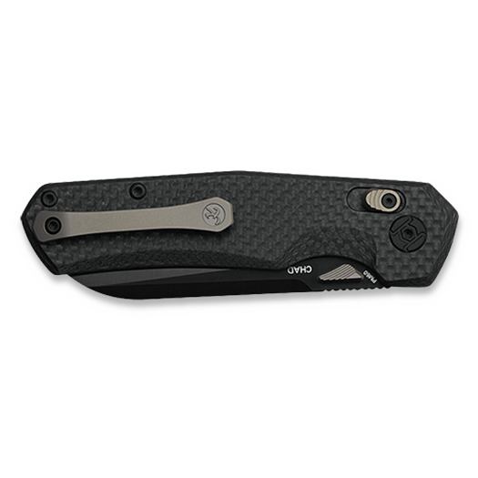 Складний ніж Kunwu Knives Chad - DLC - Carbon Fiber, чорний