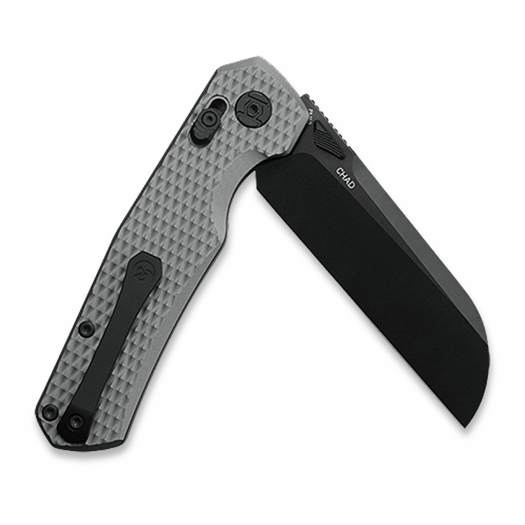 Kunwu Knives Chad - DLC - Titanium folding knife, Diamond Texture