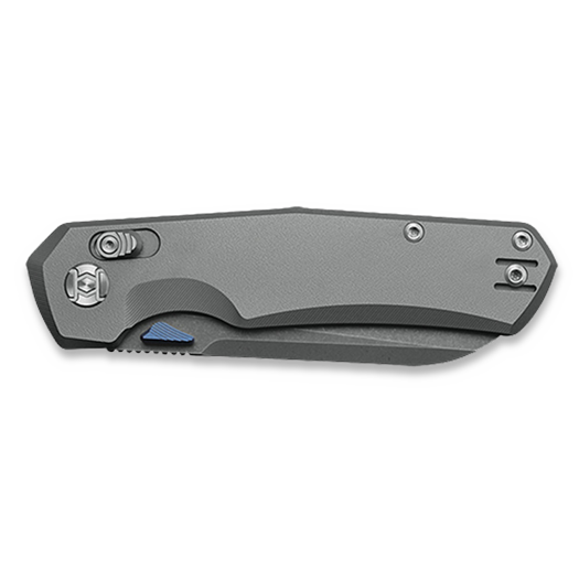 Kunwu Knives Chad - Orange Peel Texture Ti - Greywash k&auml;&auml;nt&ouml;veitsi