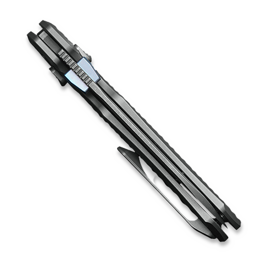 Kunwu Knives Chad - Stonewashed - Titanium folding knife, Diamond Texture