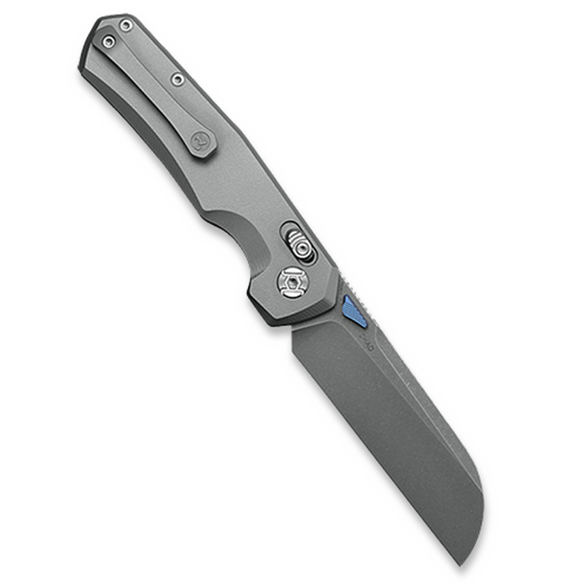 Kunwu Knives Chad - Stonewashed - Titanium összecsukható kés, Orange Peel Texture