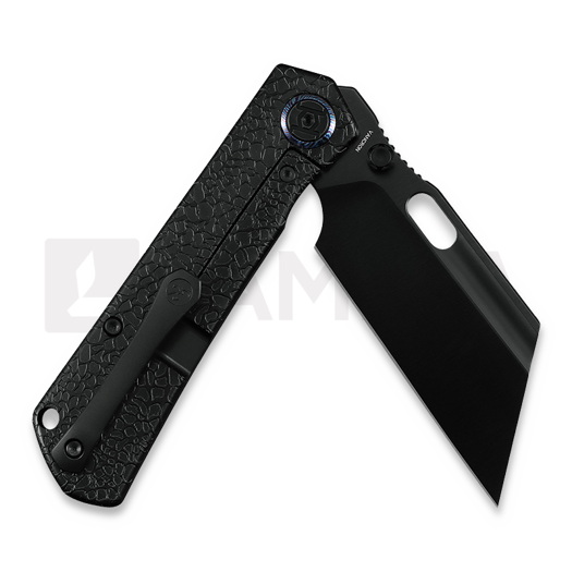 Kunwu Knives Cochise - DLC - Titanium összecsukható kés, Honeydew Texture + PVD